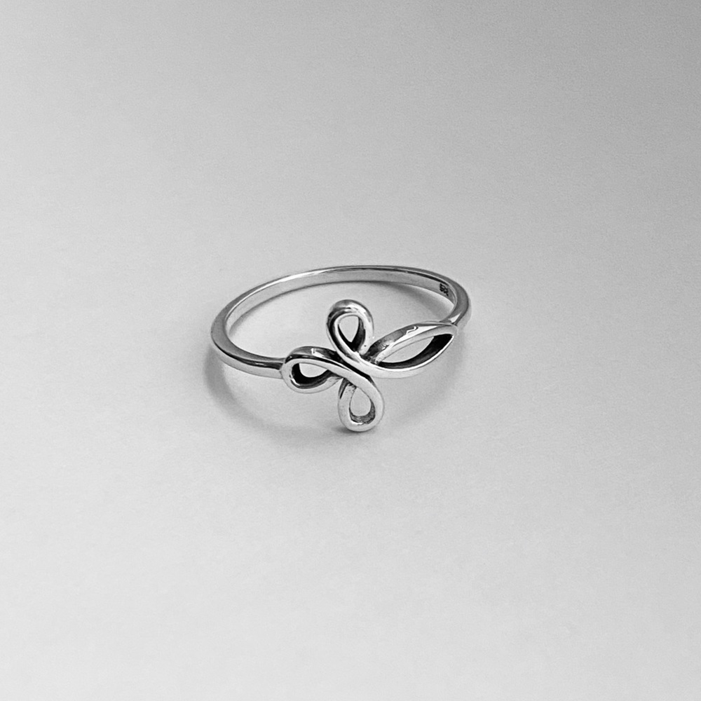Silver Intertwined Cross Ring, Silver Ring, Relig… - image 3